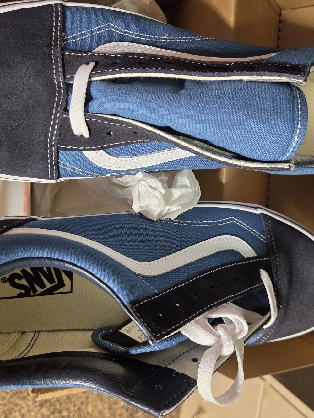 Vans Old Skool Sneakers in Blue, Black and White